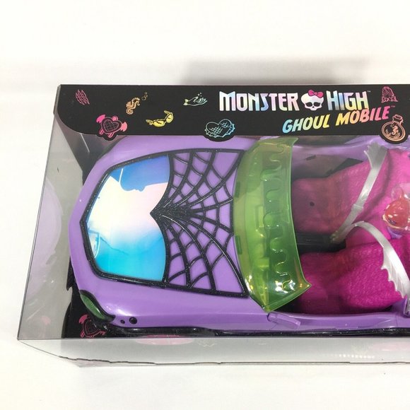 Monster High Toy Car Ghoul Mobile With Pet & Accessories Purple Convertible - Picture 13 of 16
